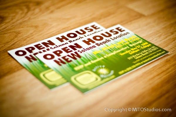 Graphic & Print Design, Cassidy's Massage Clinic "Open House" Postcard