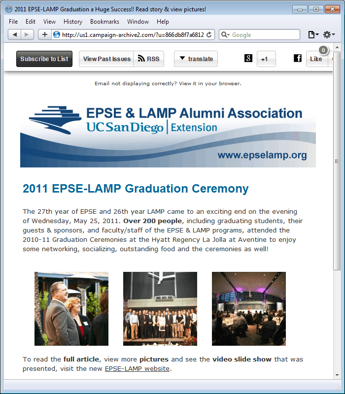 E-Newsletters For EPSE/LAMP (2)