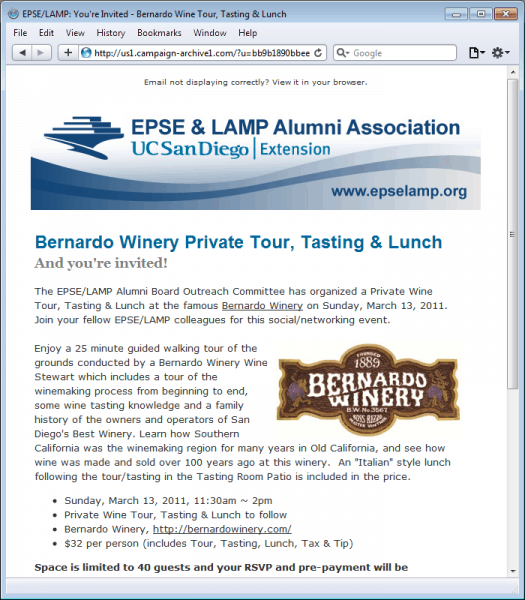 E-Newsletters For EPSE/LAMP (1)