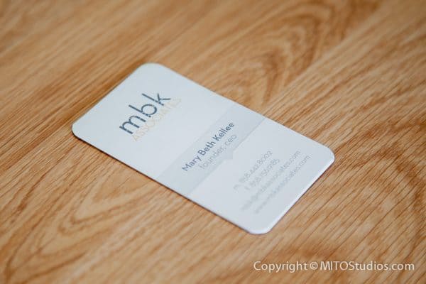 Business Cards for MBK & Associates, Front