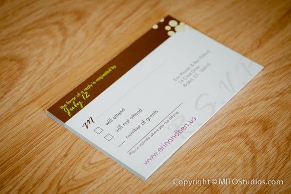 Wedding Stationary for Erin & Ben, RSVP