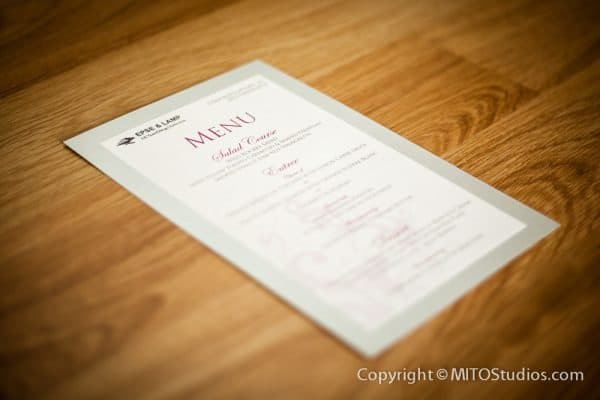 Invitations & Announcements for EPSE Corporate Event, Menu