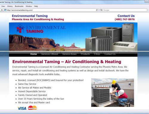 Website Design for Environmental Taming