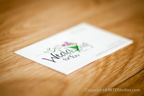 Business Cards for The Best Wedding for You, Front