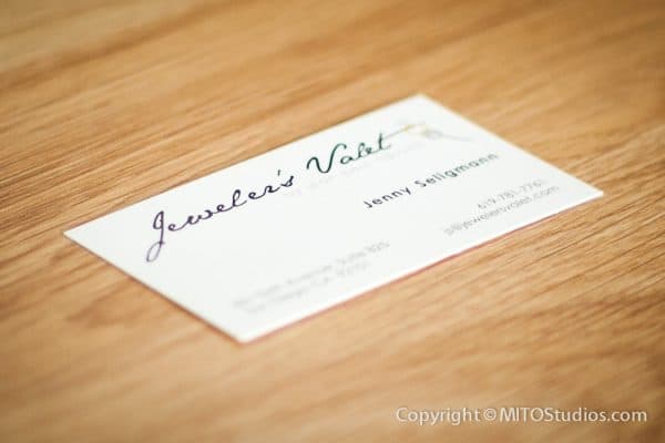 Business Cards for Jeweler's Valet, Front