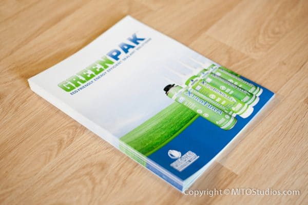 Custom Brochure Design & Printing for Premier Industrial Supply, "Green Pak" Brochure (Front)