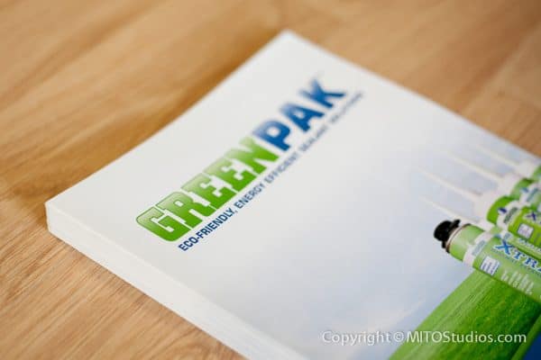 Custom Brochure Design & Printing for Premier Industrial Supply, "Green Pak" Brochure (Front,Close)