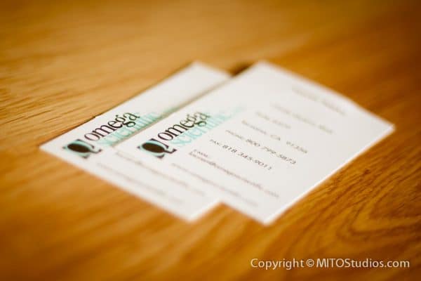 Business Cards for Omega Scientific, Front