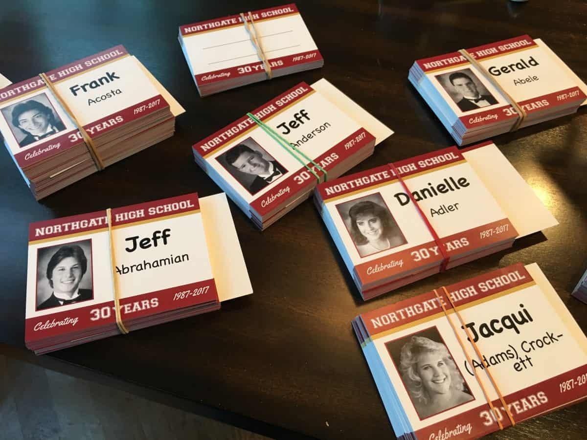 custom name badges design print for northgate highschool mito studios