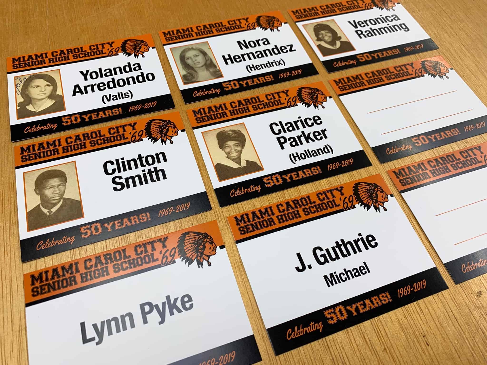 Custom Name Badges, Design & Print for 50th High School Reunion